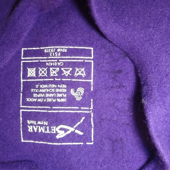 Betmar beret pure wool grape purple OS - Picture 3 of 7